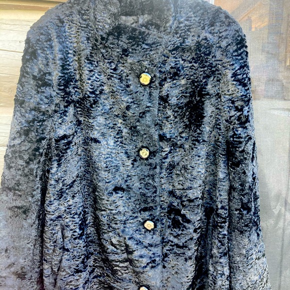 Mallia Niedieck Joliness Jackets & Blazers - Vintage Size 14 Faux Lambswool Long Coat Canadian Made